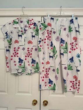 LIKE NEW The Cat’s Pajamas Oh Deer PJs 100% Luxe Pima Cotton XL